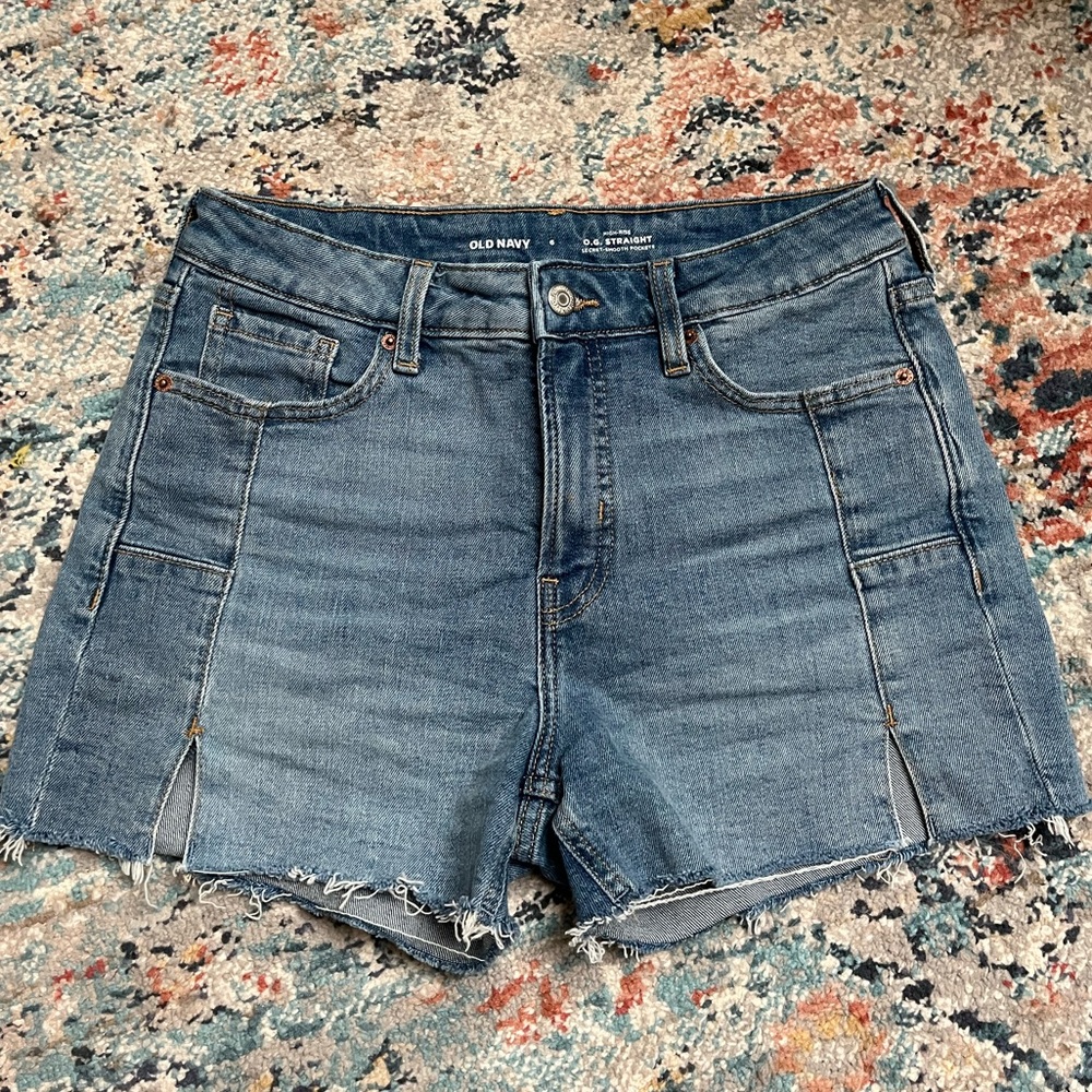 Old Navy Blue Jean Shorts Distressed Cut-Off Style
